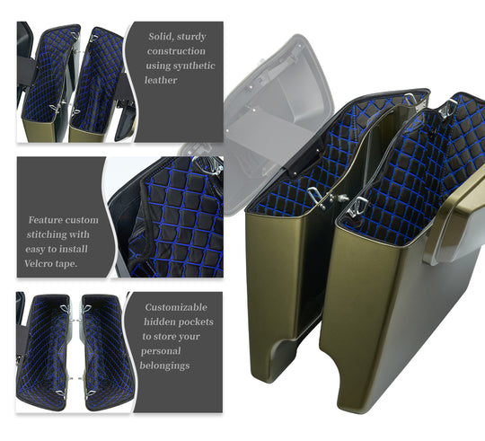 Saddlebag Liners Carpet Insert Fits for Harley 24+