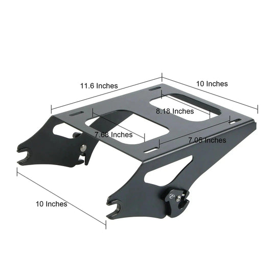 Two-Up Tour Pack Mount Black Detachable Tour Pack kit For Harley - Mocardine