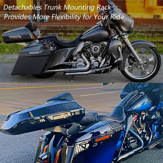 Two-Up Tour Pack Mount Black Detachable Tour Pack kit For Harley - Mocardine